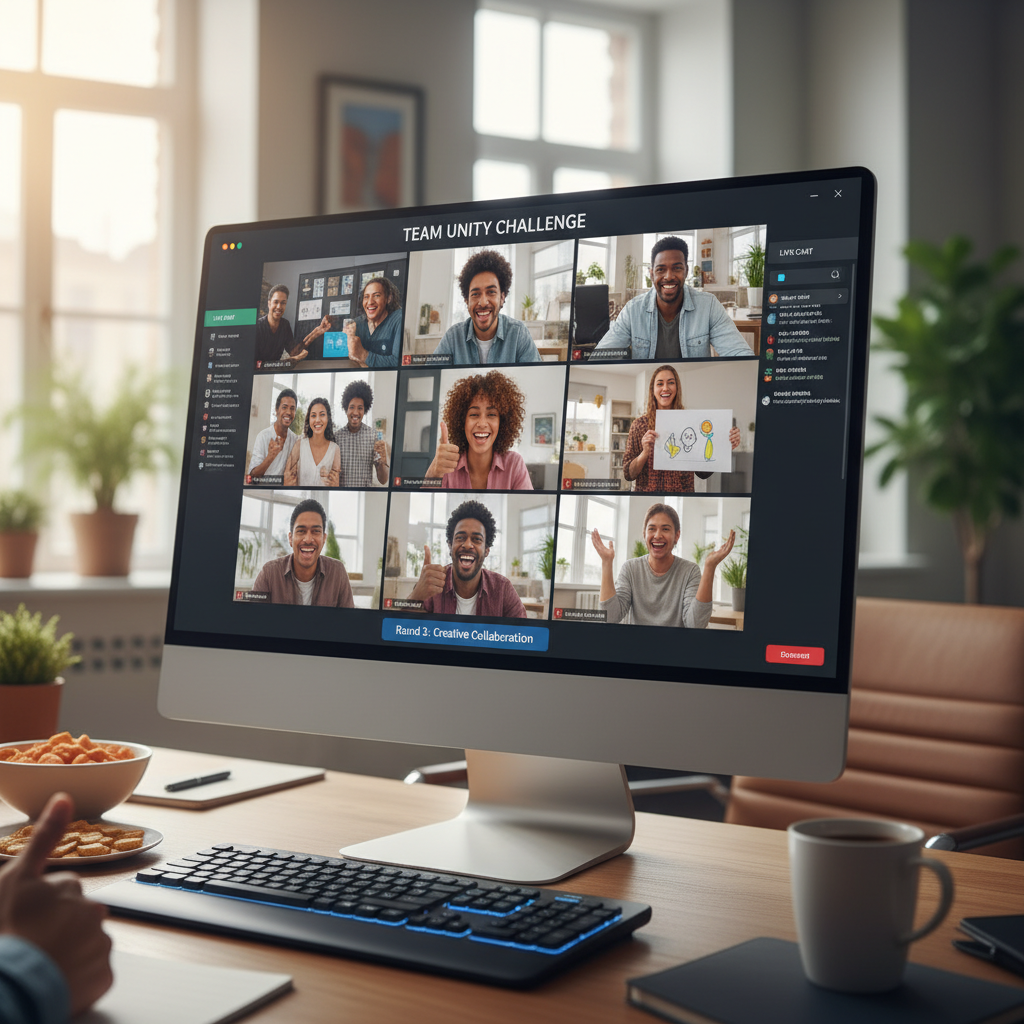 Đội ngũ từ xa tham gia trò chơi tương tác trực tuyến tăng cường gắn kết và tinh thần đồng đội